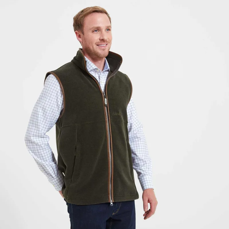 Schoffel Oakham Fleece Gilet Dark Olive-1