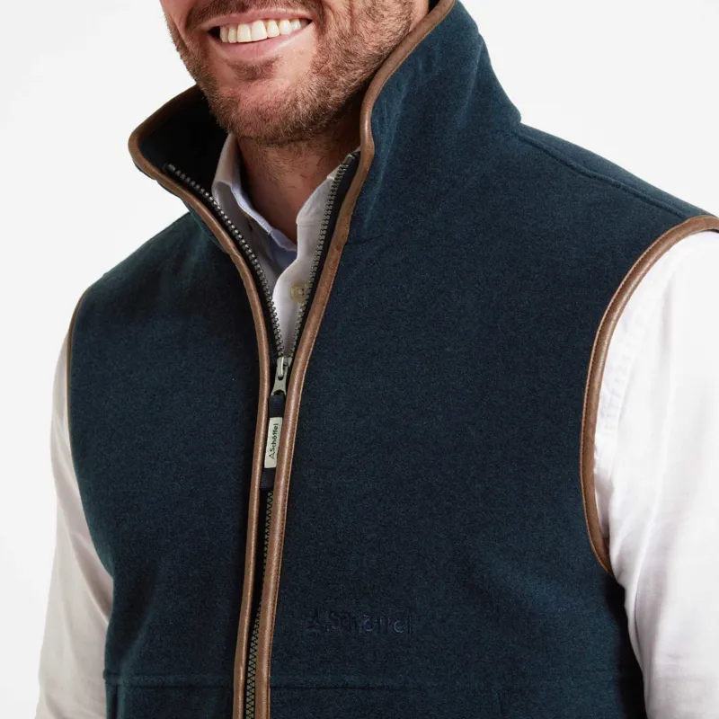 Schoffel Oakham Fleece Gilet Petrol Blue-3