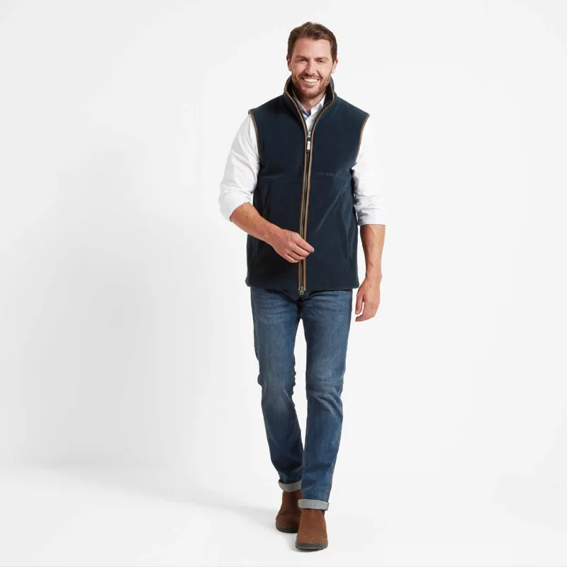 Schoffel Oakham Fleece Gilet Petrol Blue-4