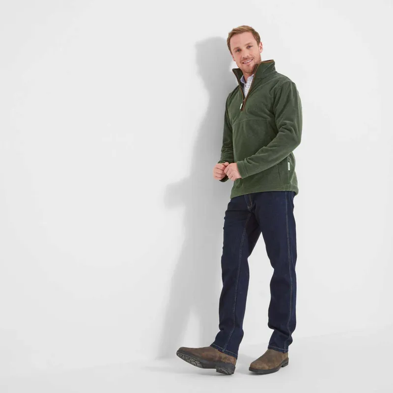 Schoffel Berkeley Fleece Quarter Zip Jumper Cedar Green-4