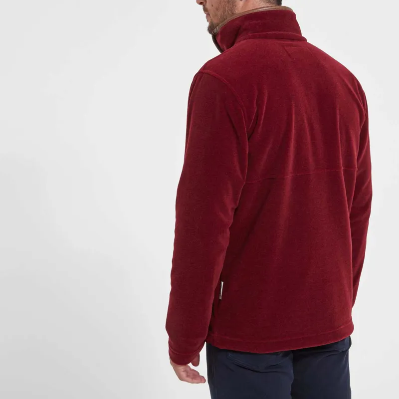 Schoffel Berkeley Fleece Quarter Zip Jumper Claret-2