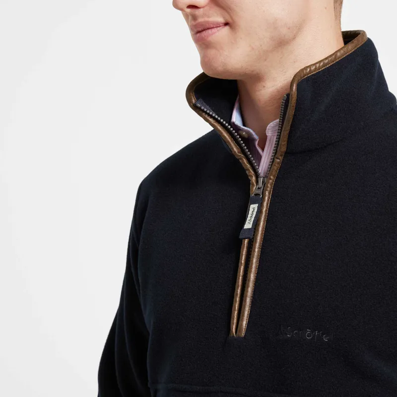 Schoffel Berkeley Fleece Quarter Zip Jumper Navy-4