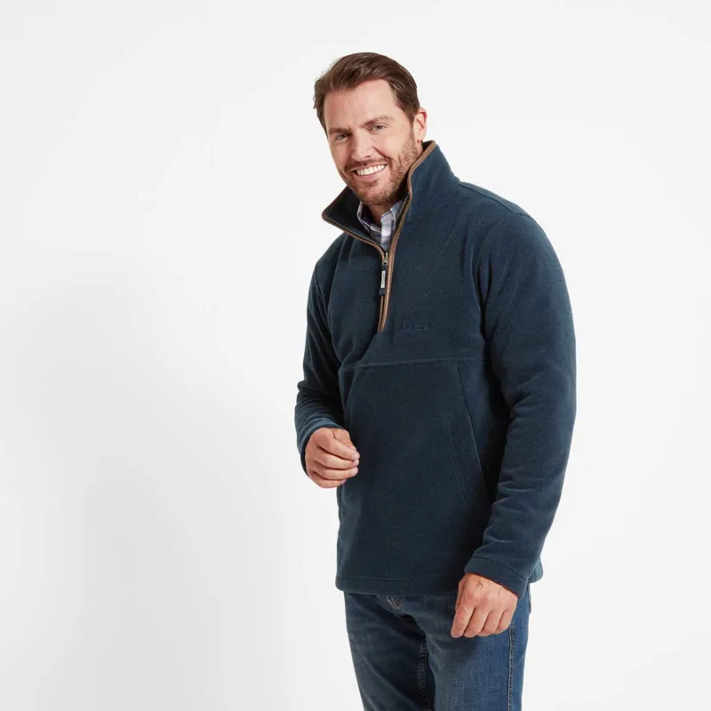 Schoffel Berkeley Fleece Quarter Zip Jumper Petrol Blue-2