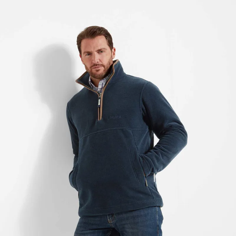 Schoffel Berkeley Fleece Quarter Zip Jumper Petrol Blue-5