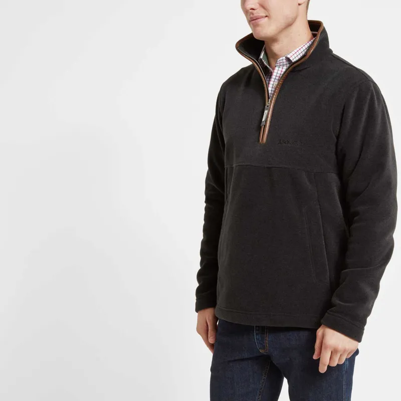 Schoffel Berkeley Fleece Quarter Zip Jumper Gunmetal-1