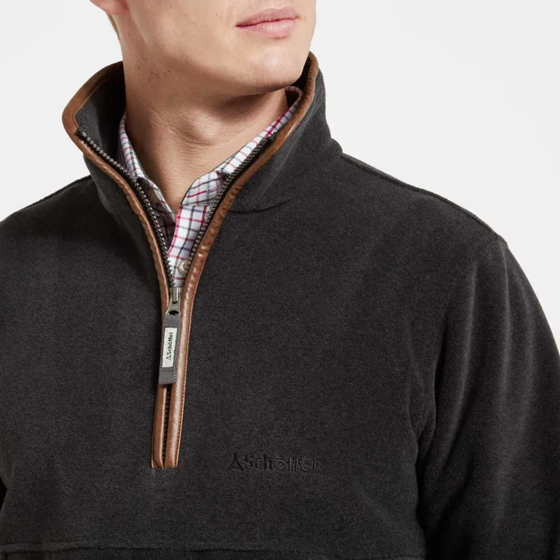 Schoffel Berkeley Fleece Quarter Zip Jumper Gunmetal-3