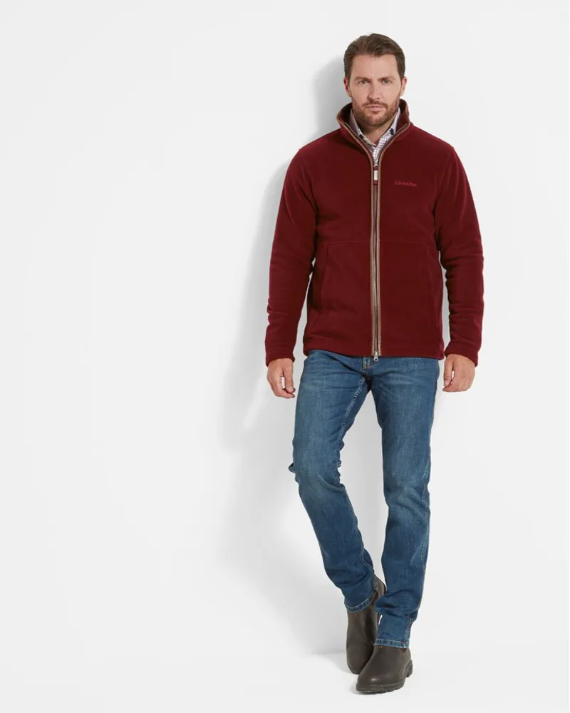Schoffel Cottesmore Fleece Jacket Claret-2