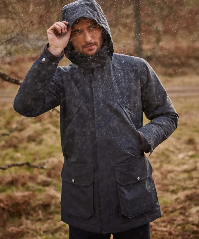 Schoffel Country Barrow Country Coat in Carbon Navy-12