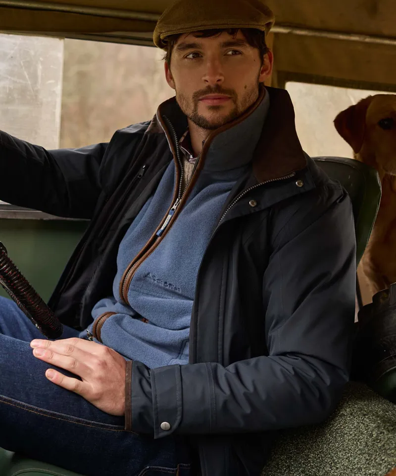 Schoffel Country Barrow Country Coat in Carbon Navy-13