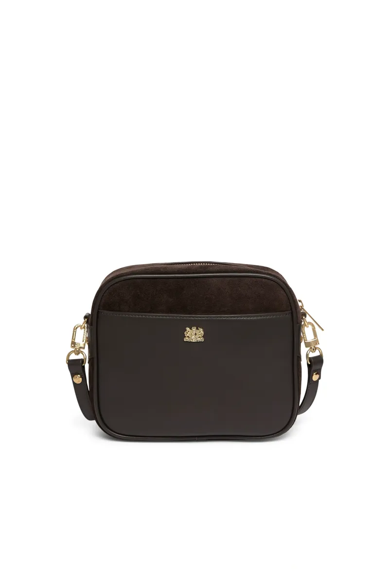 Holland Cooper Country Camera Bag in Chocolate Suede-2