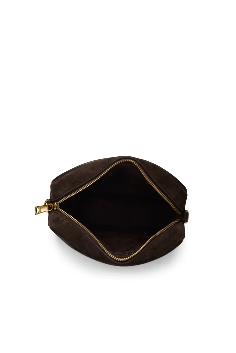 Holland Cooper Country Camera Bag in Chocolate Suede-5