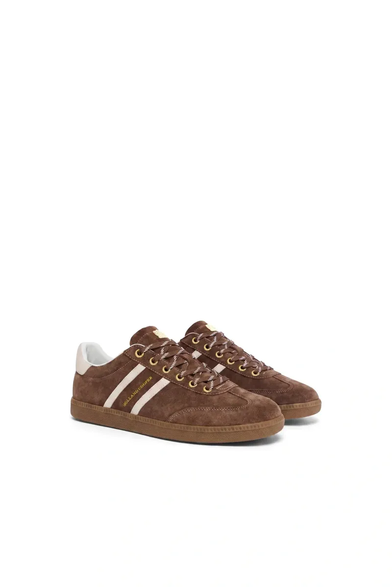 Holland Cooper Knightsbridge Court Trainer in Chocolate-1