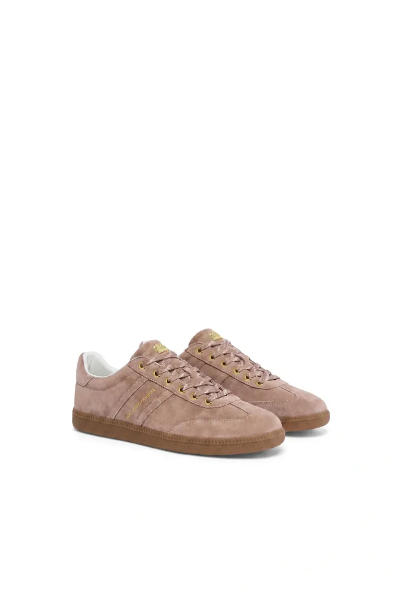 Holland Cooper Knightsbridge Court Trainer in Taupe Suede-1