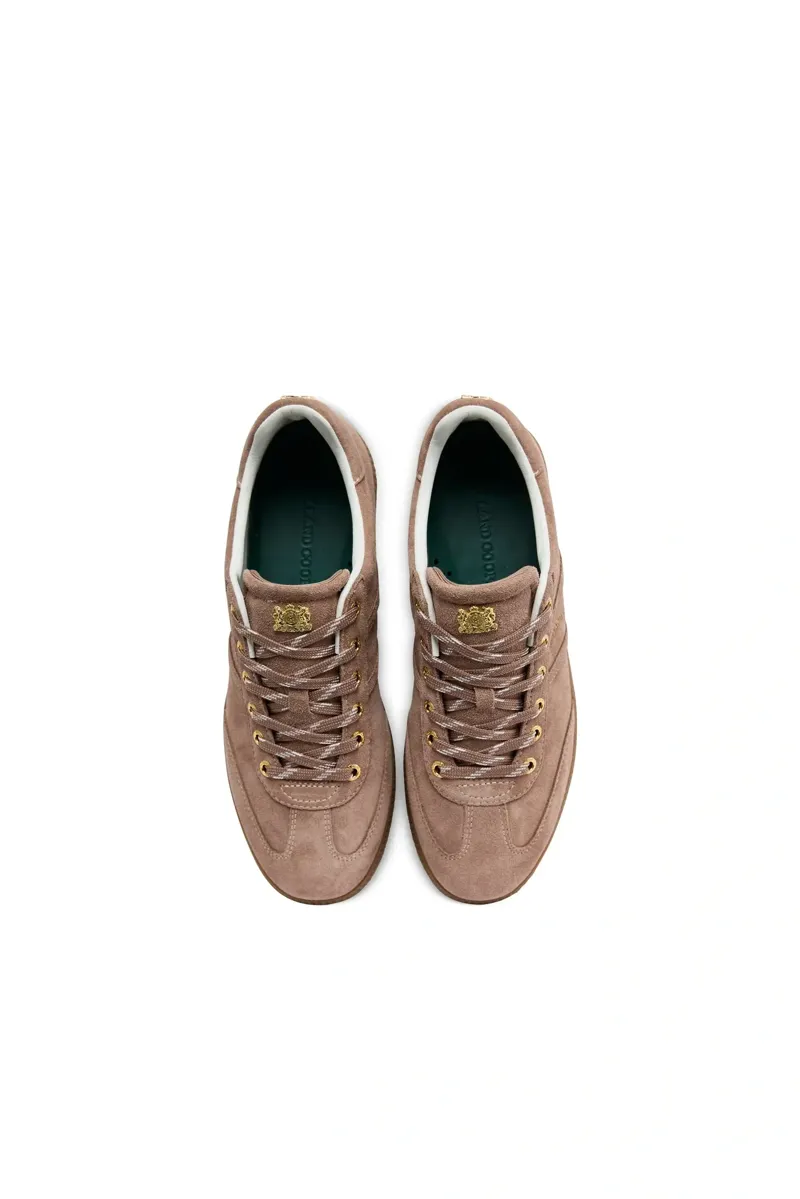 Holland Cooper Knightsbridge Court Trainer in Taupe Suede-2