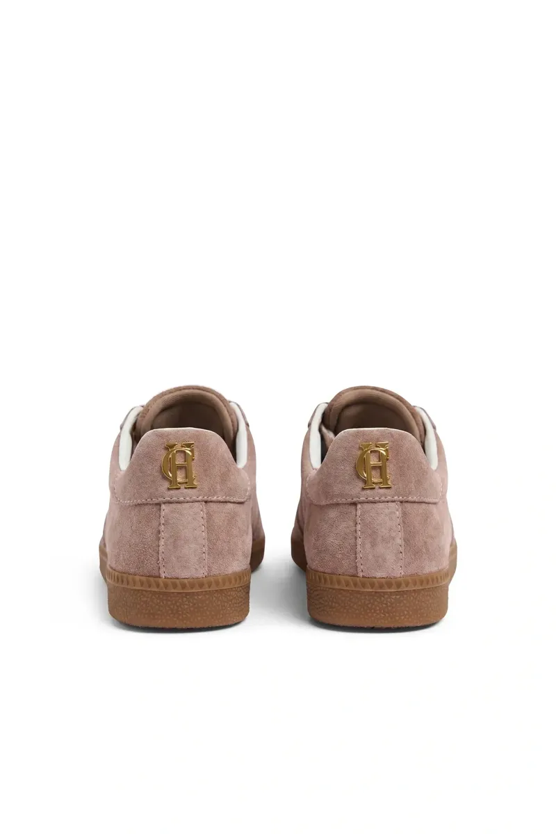 Holland Cooper Knightsbridge Court Trainer in Taupe Suede-3