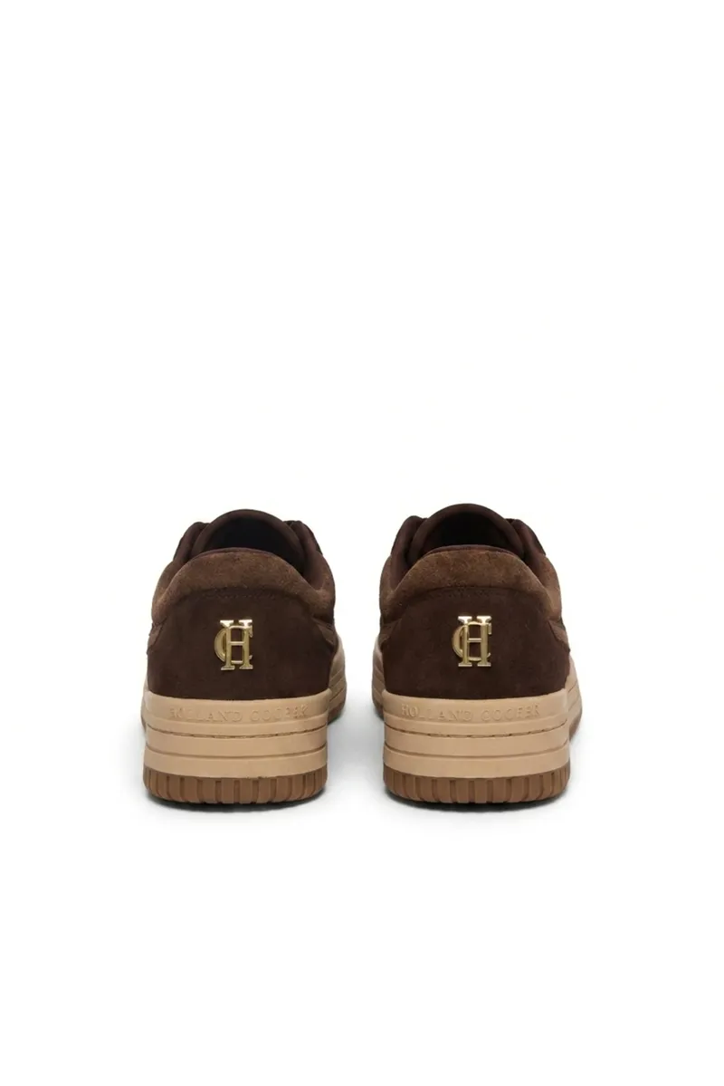 Holland Cooper Retro Trainer in Bourneville Chocolate-2