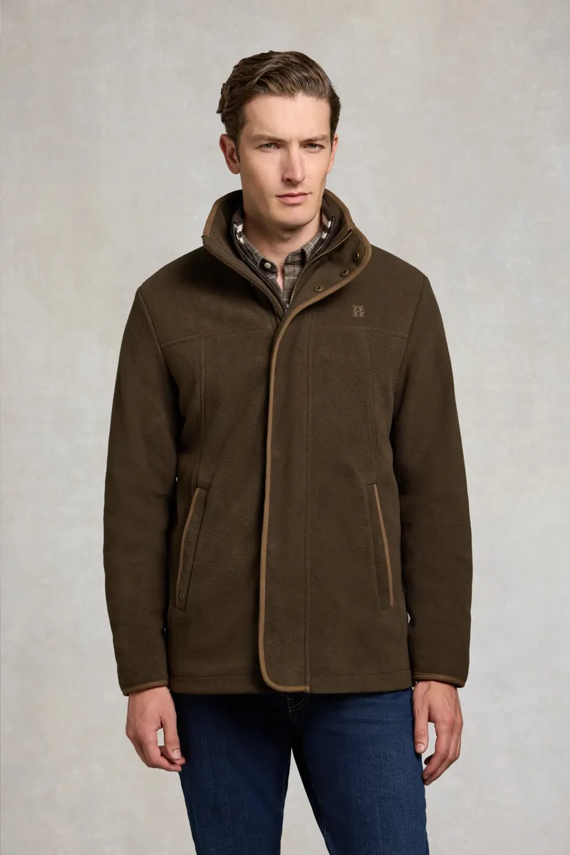 Holland Cooper Mens Fleece Field Jacket in Khaki-1