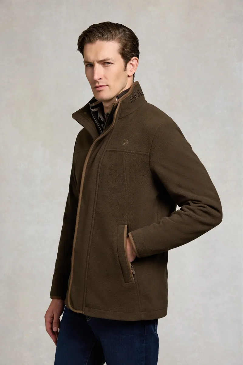 Holland Cooper Mens Fleece Field Jacket in Khaki-2