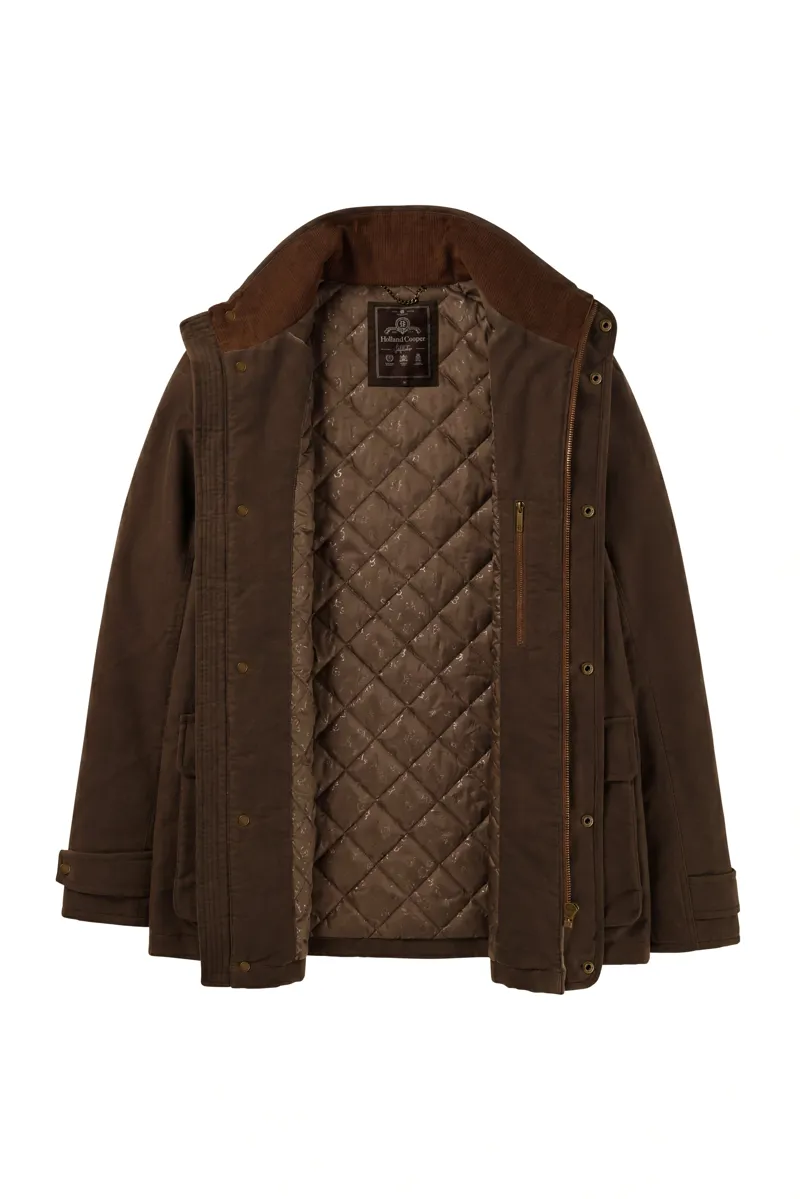 Holland Cooper Men's Moleskin Field Coat in Country Khaki-1