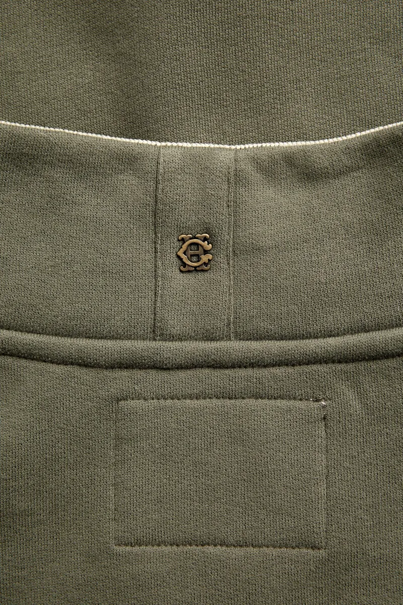 Holland Cooper Men's Heritage Quarter Zip Sweat in Khaki-7