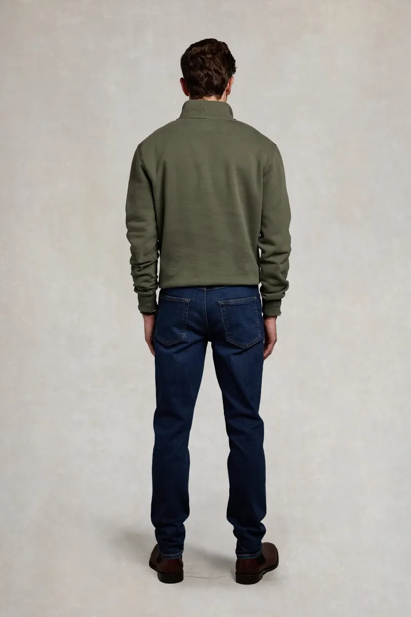 Holland Cooper Men's Heritage Quarter Zip Sweat in Khaki-5