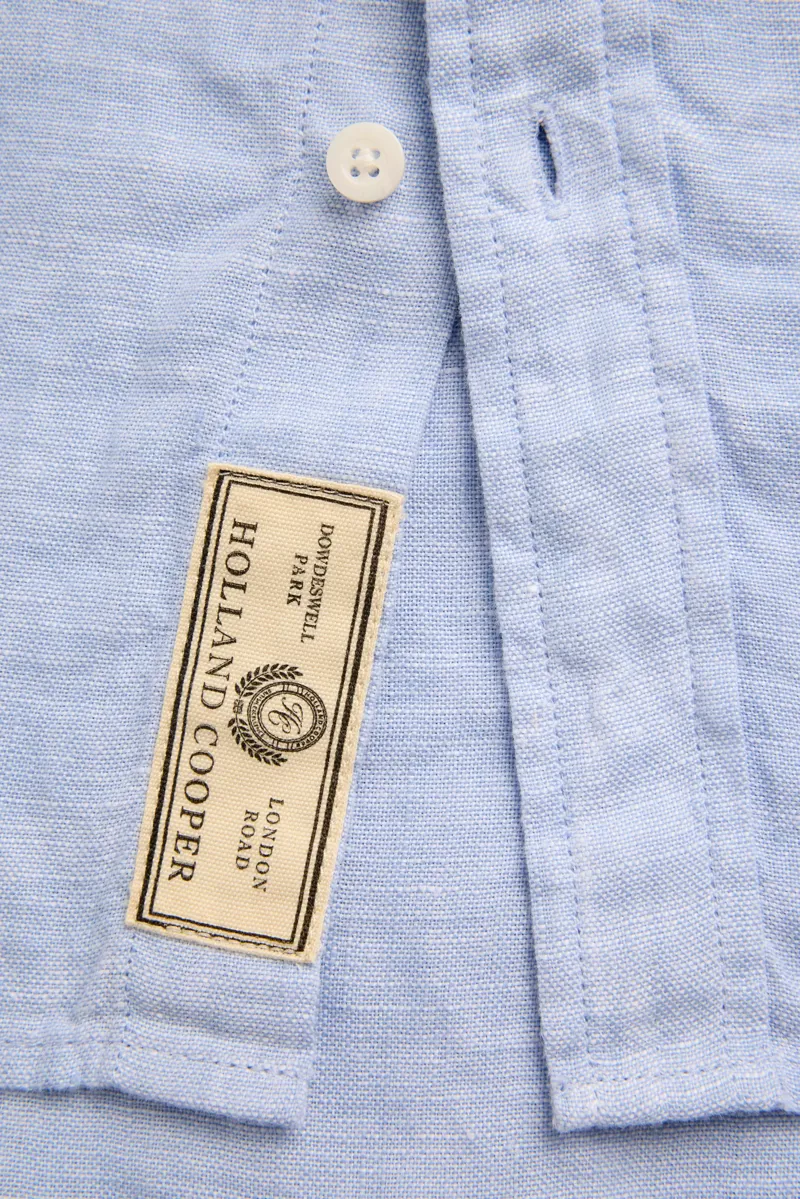 Holland Cooper Men's Oxford Shirt in Azure Chambray-9
