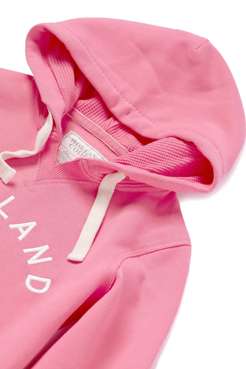 Holland Cooper Varsity Hoodie Peony Pink-1