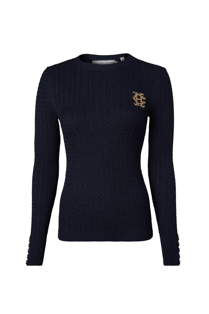 Holland Cooper Princeton Crew Neck Knit Ink Navy-3