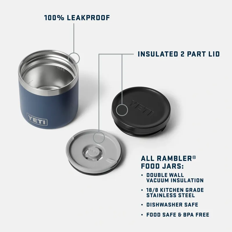 Yeti Rambler 8oz Insulated Food Jar in Black-8