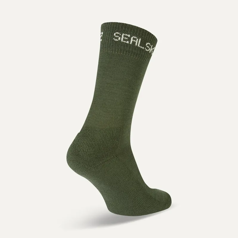 Sealskinz Suffield Solo Merino Liner Sock in Olive-1