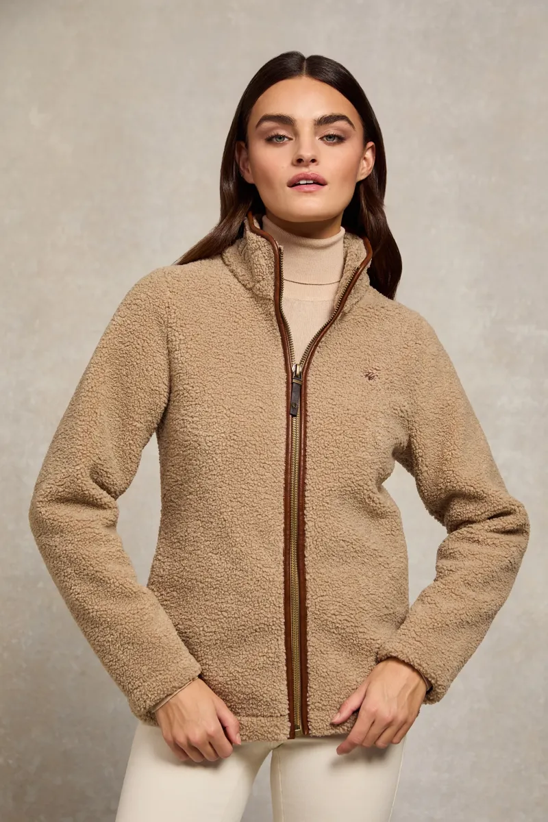 Holland Cooper Country Fleece Jacket Natural Borg-1