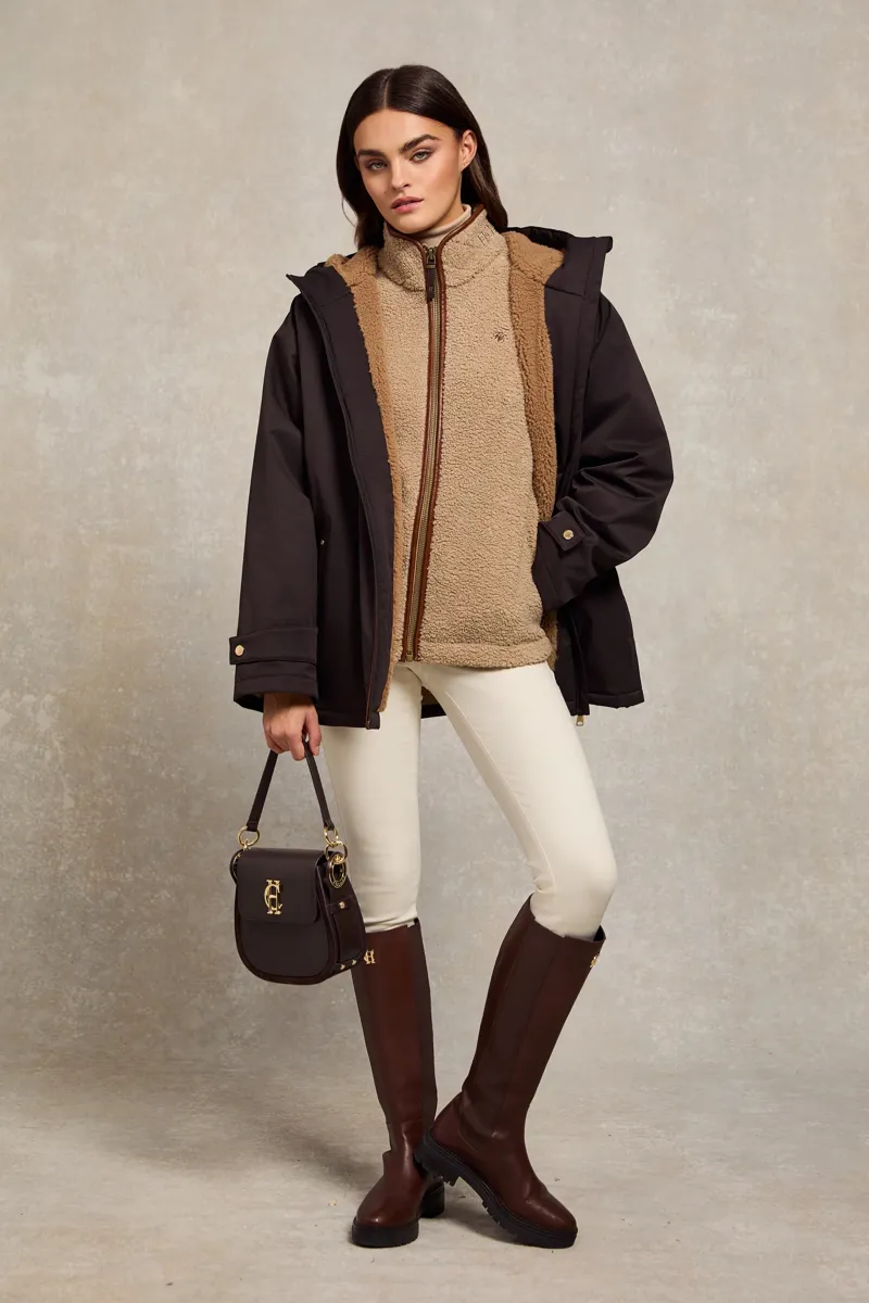 Holland Cooper Country Fleece Jacket Natural Borg-5