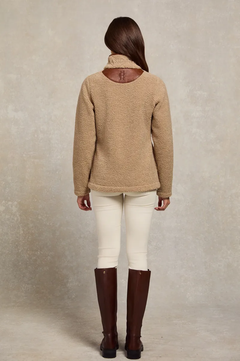 Holland Cooper Country Fleece Jacket Natural Borg-4