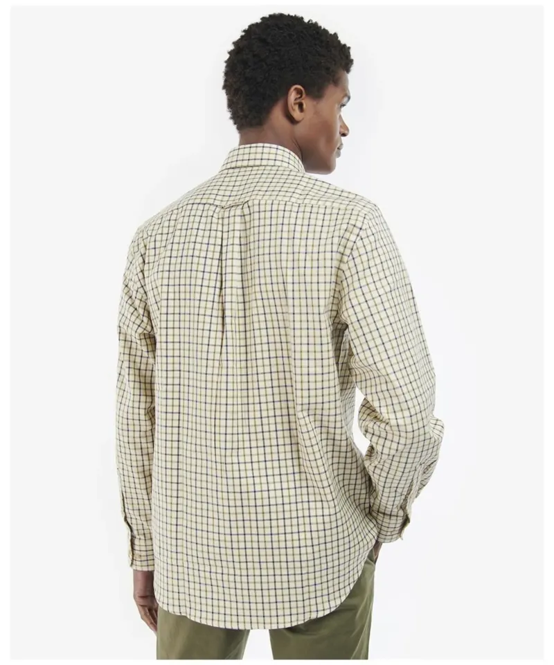 Barbour Sporting Tattersall Men's Regular Fit Shirt in Navy/Olive-2
