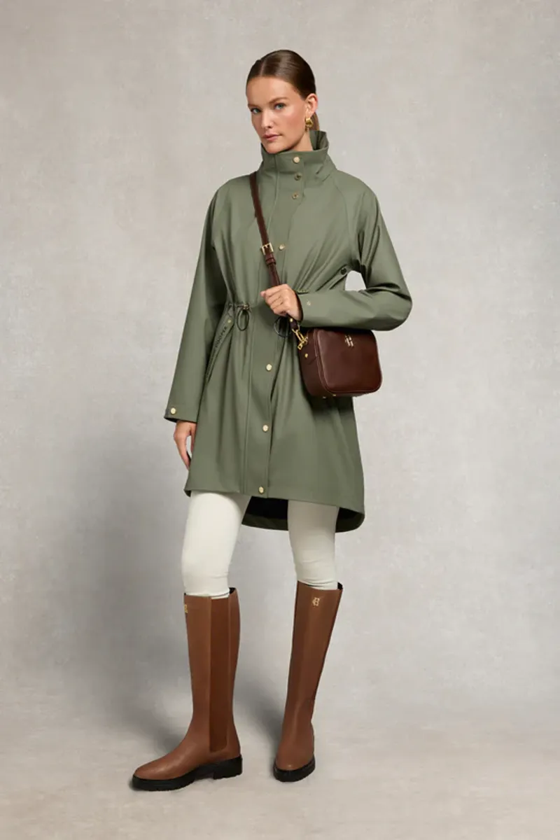 Holland Cooper Chartwell Rain Parka in Sage-4