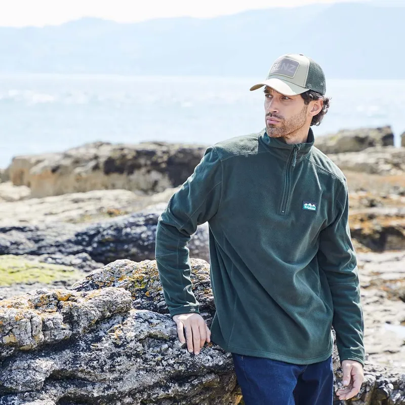 Ridgeline Narvik Fleece Jumper in Deep Forest-3