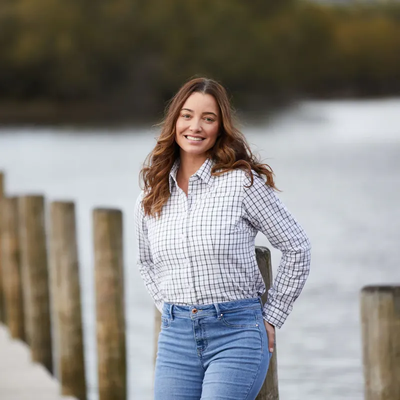 Ridgeline Sedgebrook Women's Shirt in Deep Forest/Smokey Olive-2