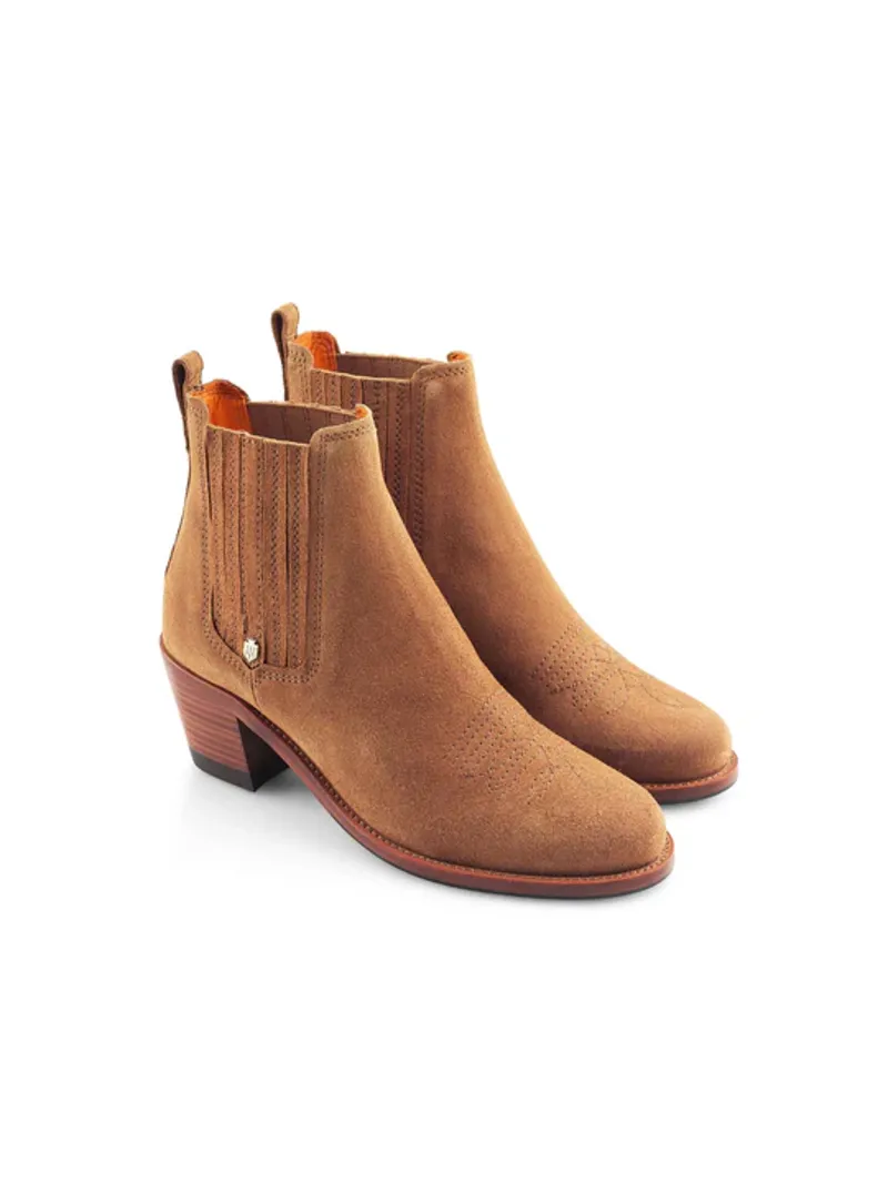 Fairfax and Favor Rockingham Ankle Boot Tan Suede