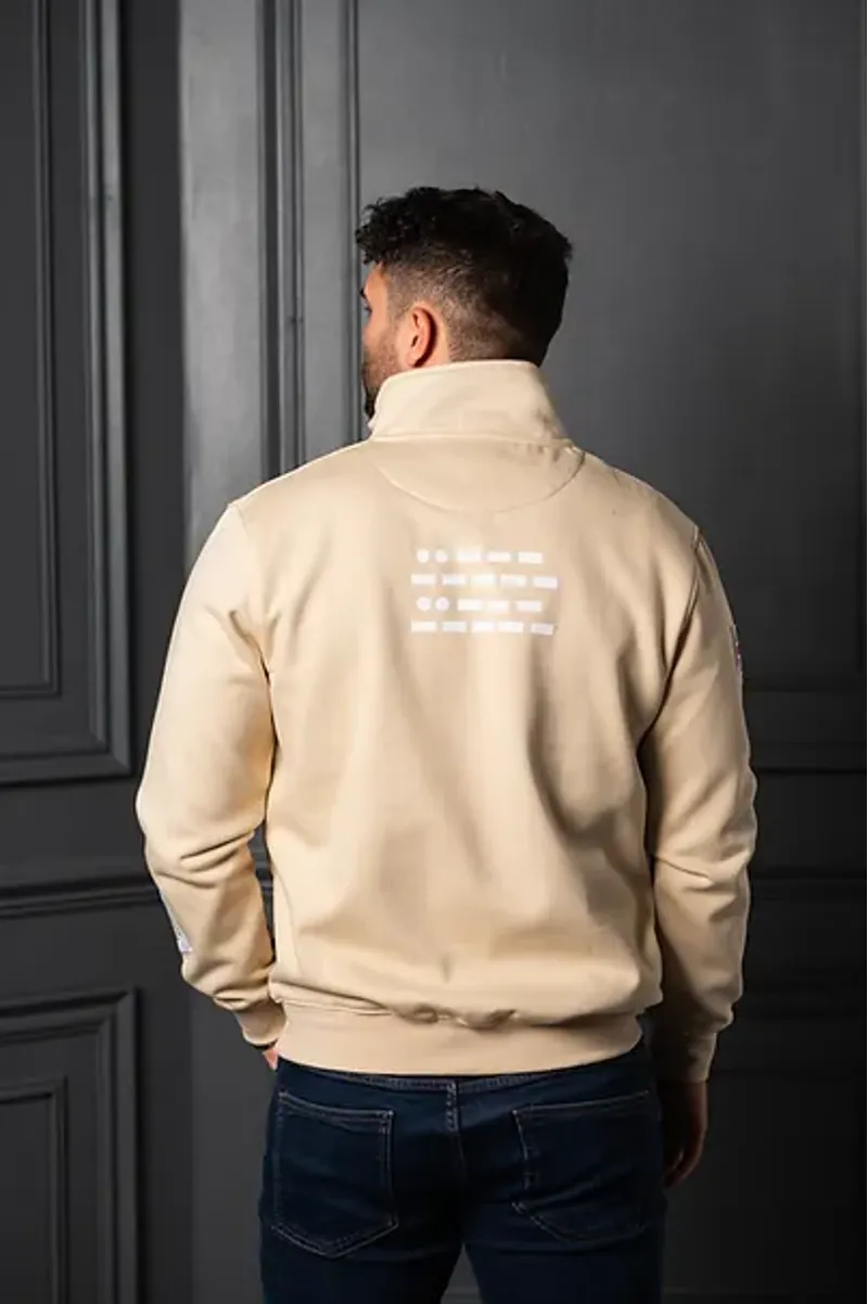 POSH Country Tidal Quarter Zip Jumper Sandstone-1