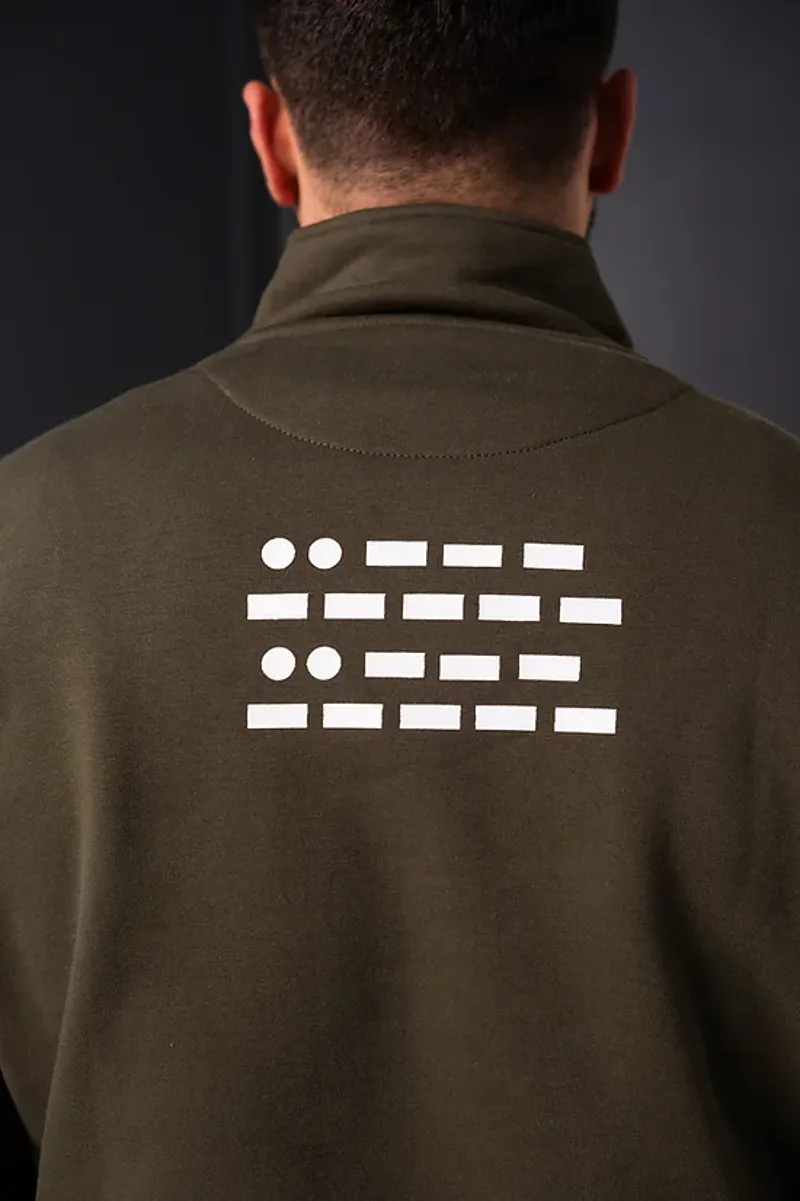 POSH Country Tidal Quarter Zip Monogram Keswick Green-7