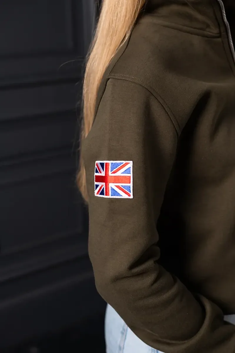 POSH Country Tidal Quarter Zip Monogram Keswick Green-5