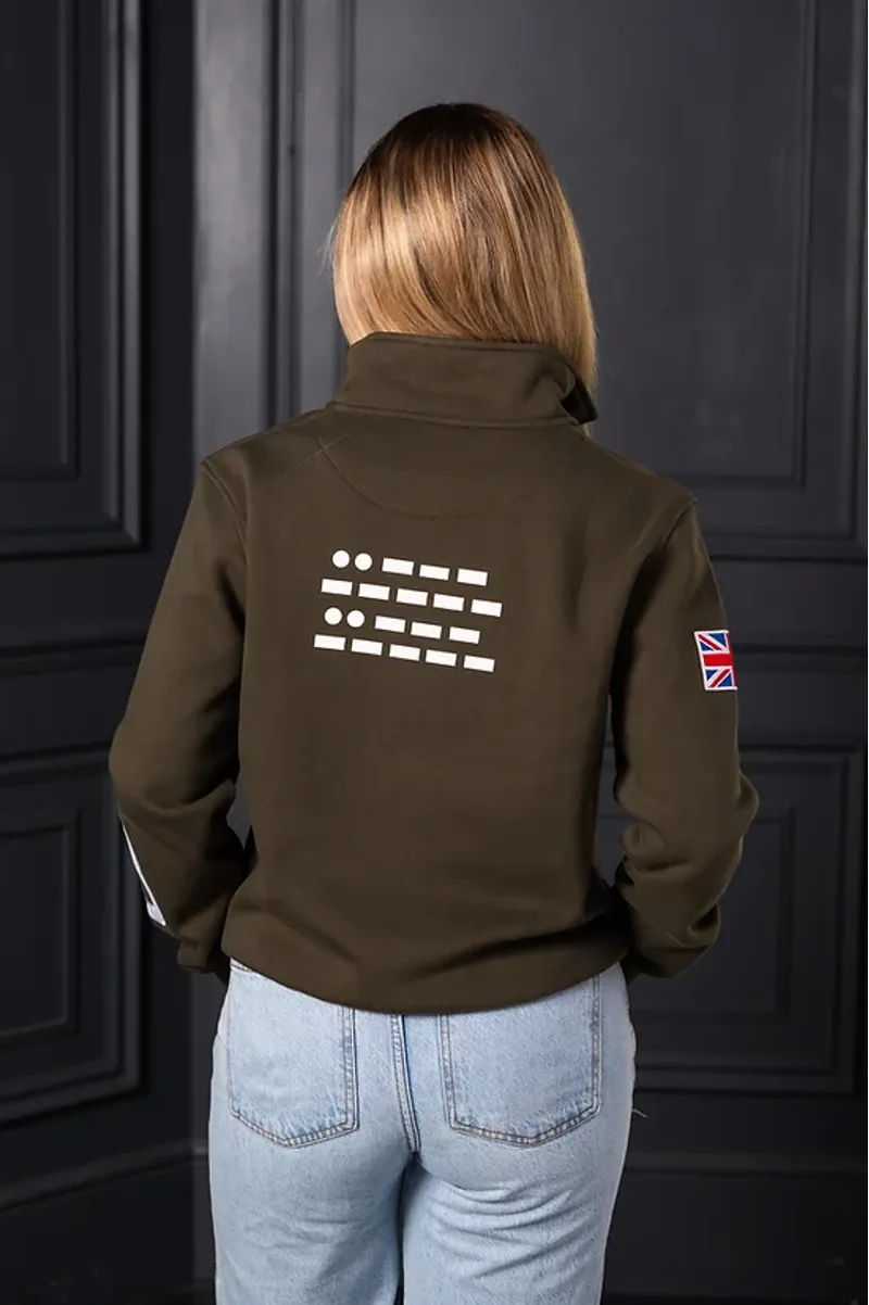 POSH Country Tidal Quarter Zip Monogram Keswick Green-8