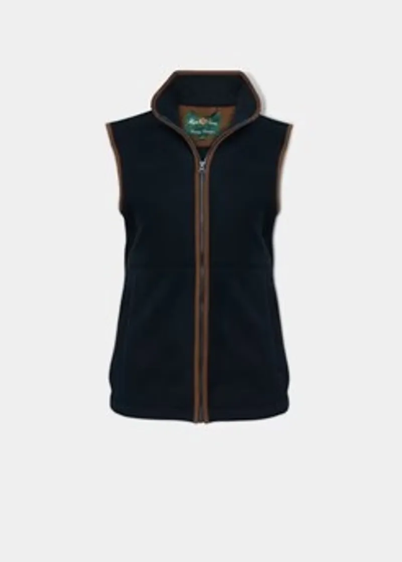 Alan Paine Aylsham Ladies Fleece Waistcoat Dark Navy-1