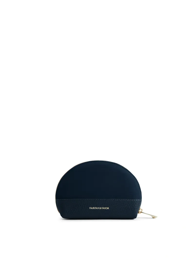 Fairfax and Favor Chiltern Coin Purse in Teal Suede-1