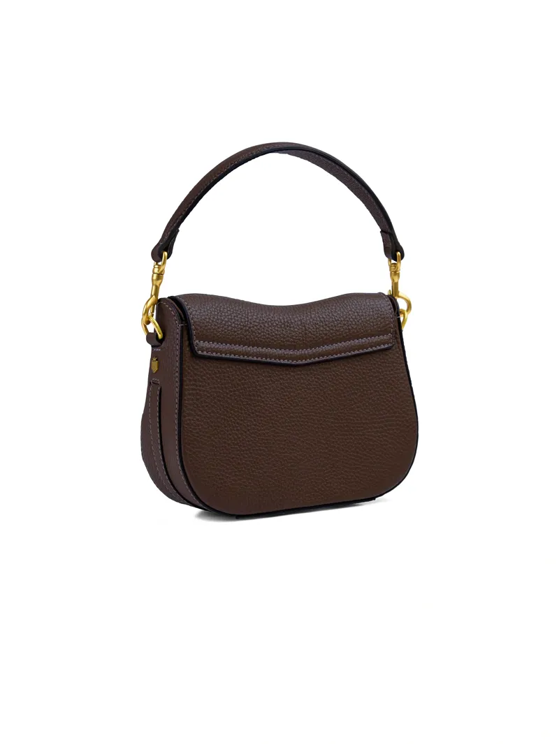 Fairfax and Favor Connie Top Handle Handbag in Mahogany Leather-2
