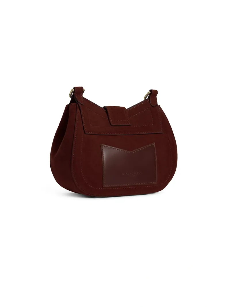 Fairfax and Favor Langham Messenger Bag in Port Suede-2