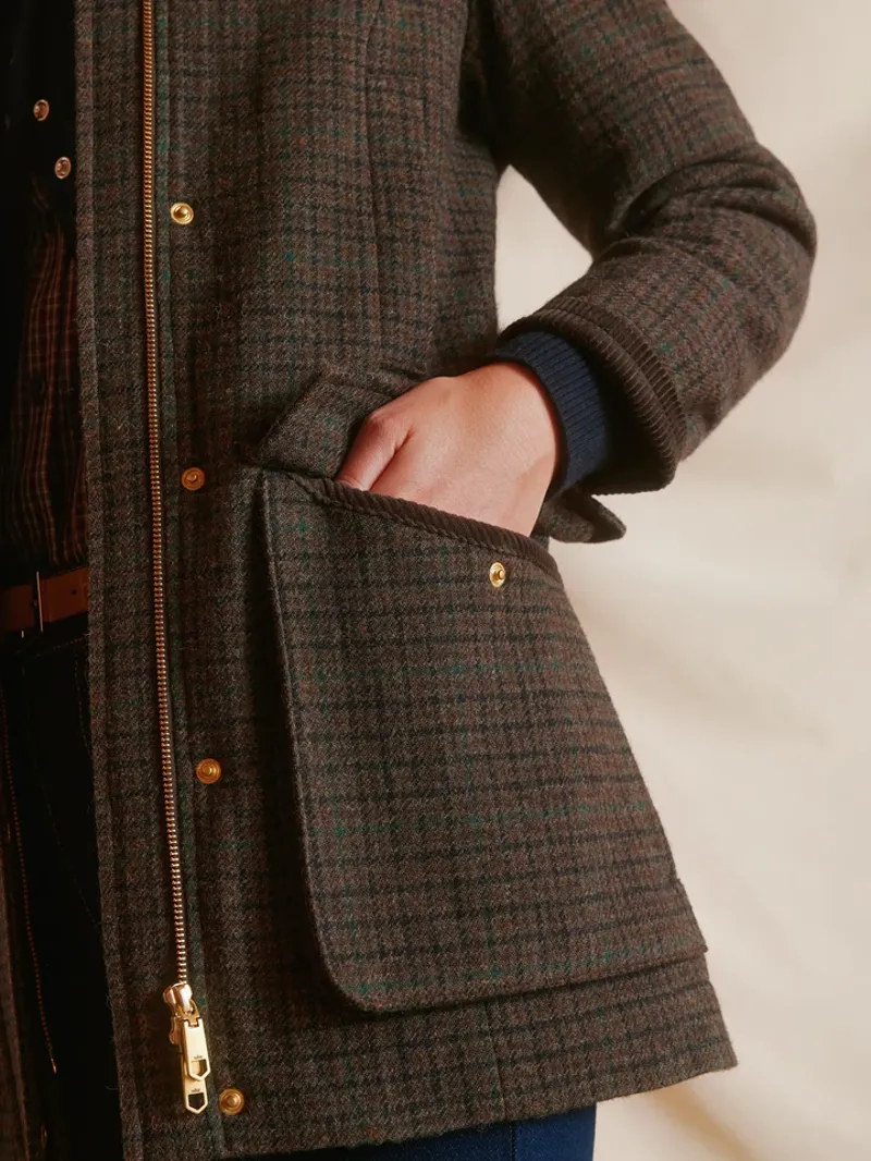 Fairfax and Favor Willow Wool Country Coat Bark-2