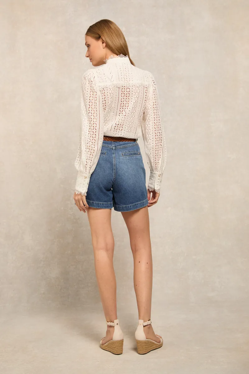 Holland Cooper Utility Denim Shorts-3