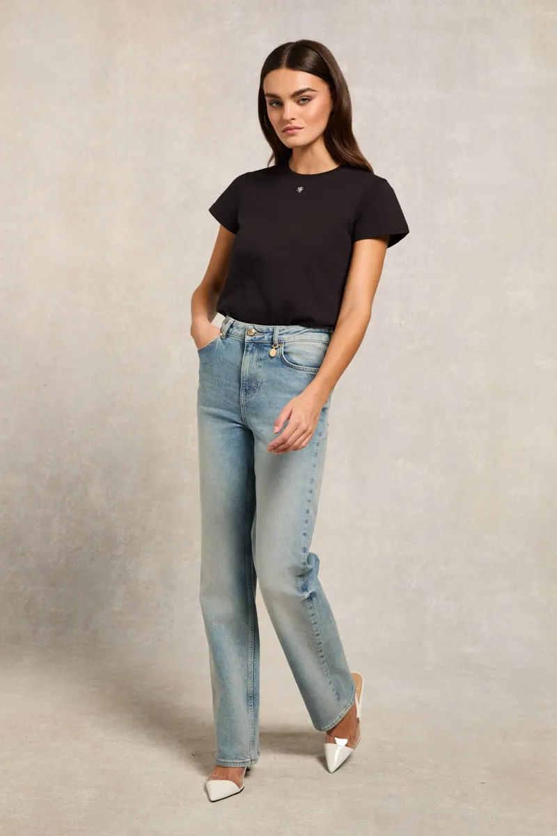 Holland Cooper Monogram Tee in Black-3