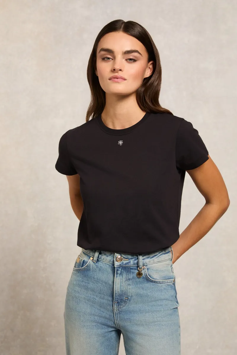 Holland Cooper Monogram Tee in Black-2